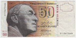 Банкнота. Финляндия. 50 марок 1986 год. Лит А. Тип 118 (37).