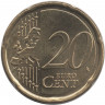 Монета. Португалия. 20 центов 2024 год.