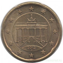 Монета. Германия. 20 центов 2012 год. (J).