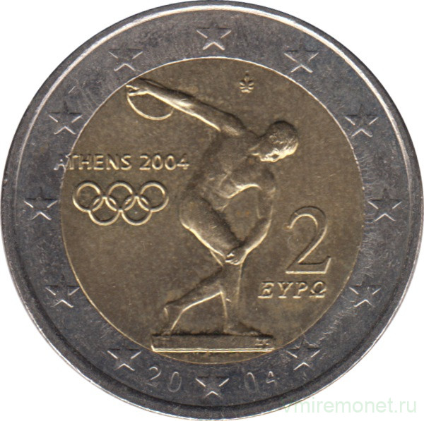 Монета. Греция. 2 евро 2004 год. XXVIII Летние Олимпийские игры. Афины 2004.