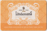 Подставка. Пиво  "Lindemans". (Жёлтая). лиц.