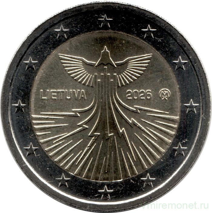 Монета. Литва. 2 евро 2026 год. Энергетическая независимость Литвы.
