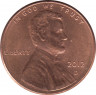 Монета. США. 1 цент 2012 год. Монетный двор D. ав.