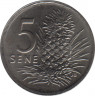 Монета. Самоа. 5 сене 2000 год. ав.