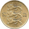 Монета. Эстония. 10 сентов 2002 год. ав