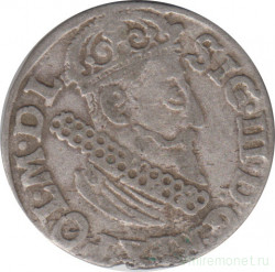 Монета. Польша. 3 гроша 1622 год. Сигизмунд III Ваза. (Краков)
