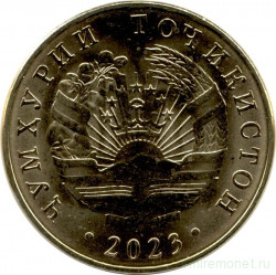 Монета. Таджикистан. 50 дирамов 2023 год.