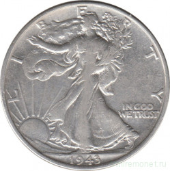 Монета. США. 50 центов 1943 год.