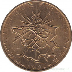 Монета. Франция. 10 франков 1984 год.