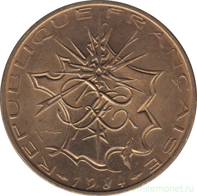 Монета. Франция. 10 франков 1984 год.