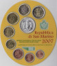 Монета. Сан-Марино. Набор разменных монет в буклете. 2007 год. ав.