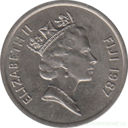 Монета. Фиджи. 5 центов 1987 год.