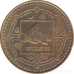 Монета. Непал. 1 рупия 2009 (2066) год.