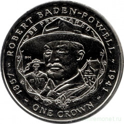 Монета. Фолклендские острова. 1 крона 2007 год. Великие Британцы. Роберт Баден-Пауэлл.