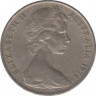 Монета. Австралия. 20 центов 1974 год. ав.