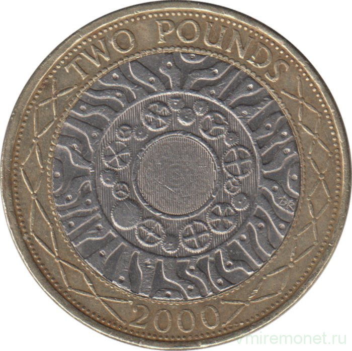 Монета. Великобритания. 2 фунта 2000 год.