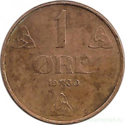 Монета. Норвегия. 1 эре 1930 год.