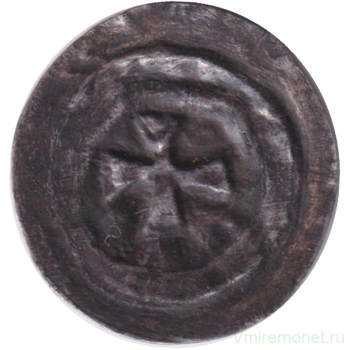 Монета. Тевтонский орден. 1 серебряный денарий. 1317 - 1327 гг.