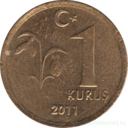Монета. Турция. 1 куруш 2011 год.