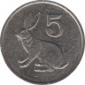 Монета. Зимбабве. 5 центов 1989 год. рев.