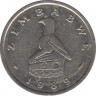 Монета. Зимбабве. 5 центов 1989 год. ав.