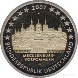 Монета. Германия. 2 евро 2007 год. Мекленбург (A).
