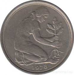 Монета. ФРГ. 50 пфеннигов 1978 год. Монетный двор - Мюнхен (D).