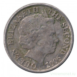 Монета. Джерси. 5 пенсов 2006 год.