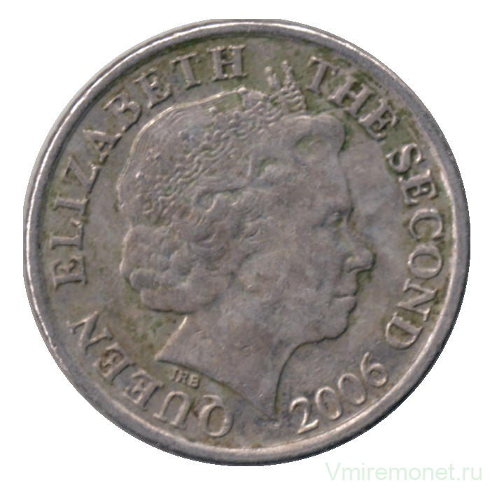Монета. Джерси. 5 пенсов 2006 год.