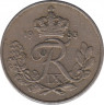 Монета. Дания. 10 эре 1953 год. ав.