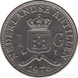 Монета. Нидерландские Антильские острова. 1 гульден 1978 год.