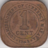 Монета. Малайя (Малайзия). 1 цент 1943 год. ав.