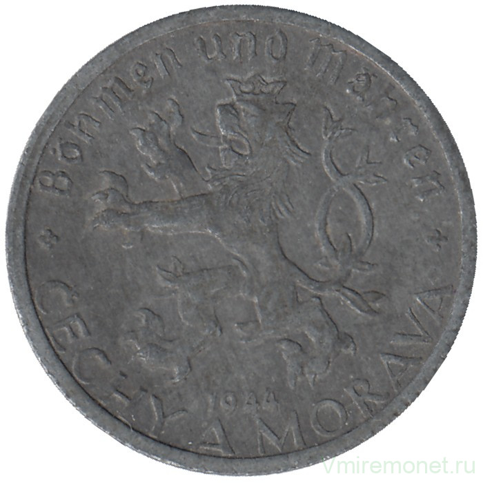 Монета. Богемия и Моравия. 50 геллеров 1944 год.