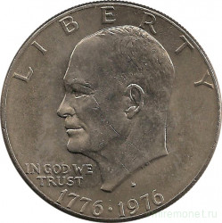 Монета. США. 1 доллар 1976 год. 200 лет независимости. Монетный двор D.