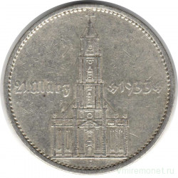 Монета. Германия. Третий Рейх. 5 рейхсмарок 1934 год. Монетный двор - Штуттгарт (F). 1 год нацистскому режиму. (С подписью).
