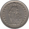  Монета. Швейцария. 1/2 франка 1969 год. рев.