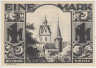 Бона. Нотгельд. Германия. Город Падерборн. 1 марка 1921 год. Вариант 1043.4.4.1. рев.