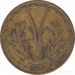 Монета. Западноафриканский экономический и валютный союз (ВСЕАО). 10 франков 1959 год.