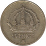  Монета. Швеция. 10 эре 1945 год. G. рев.
