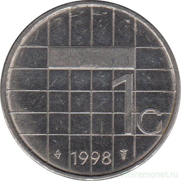 Монета. Нидерланды. 1 гульден 1998 год.