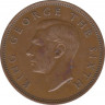 Монета. Новая Зеландия. 1/2 пенни 1951 год. рев.