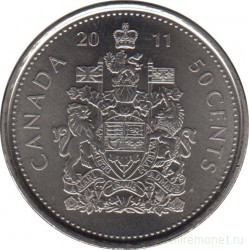 Монета. Канада. 50 центов 2011 год.