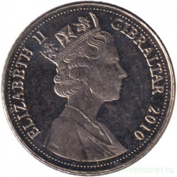 Монета. Гибралтар. 5 пенсов 2010 год. Монета. Гибралтар. 5 пенсов 2010 год.