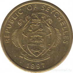 Монета. Сейшельские острова. 5 центов 1997 год.