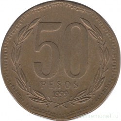 Монета. Чили. 50 песо 1999 год.