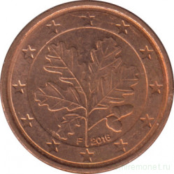 Монета. Германия. 1 цент 2016 год. (F).