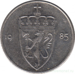 Монета. Норвегия. 50 эре 1985 год.