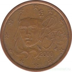 Монета. Франция. 5 центов 2000 год.
