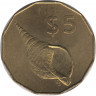 Монета. Острова Кука. 5 долларов 2003 год. ав.