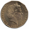 Монета. Острова Кука. 5 долларов 2003 год.